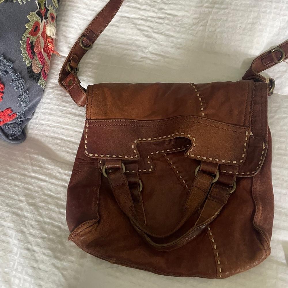 Vintage Lucky Brand Rich Brown Crossbody Bag